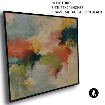 Artwork in Carbon Black Metal Frame