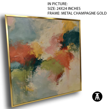 Artwork in Metal Champagne Gold Frame
