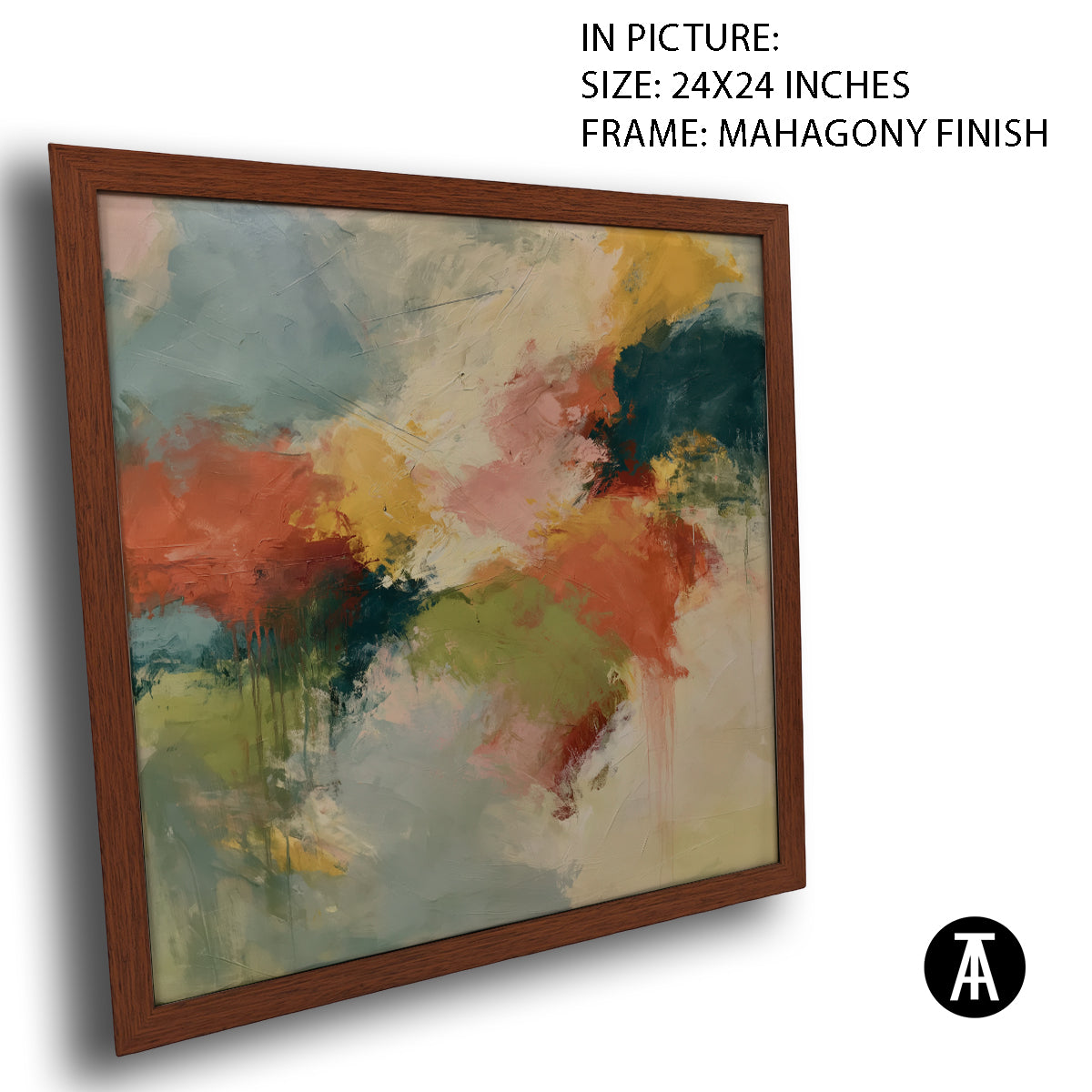 Artwork in Mahogany Finish Frame