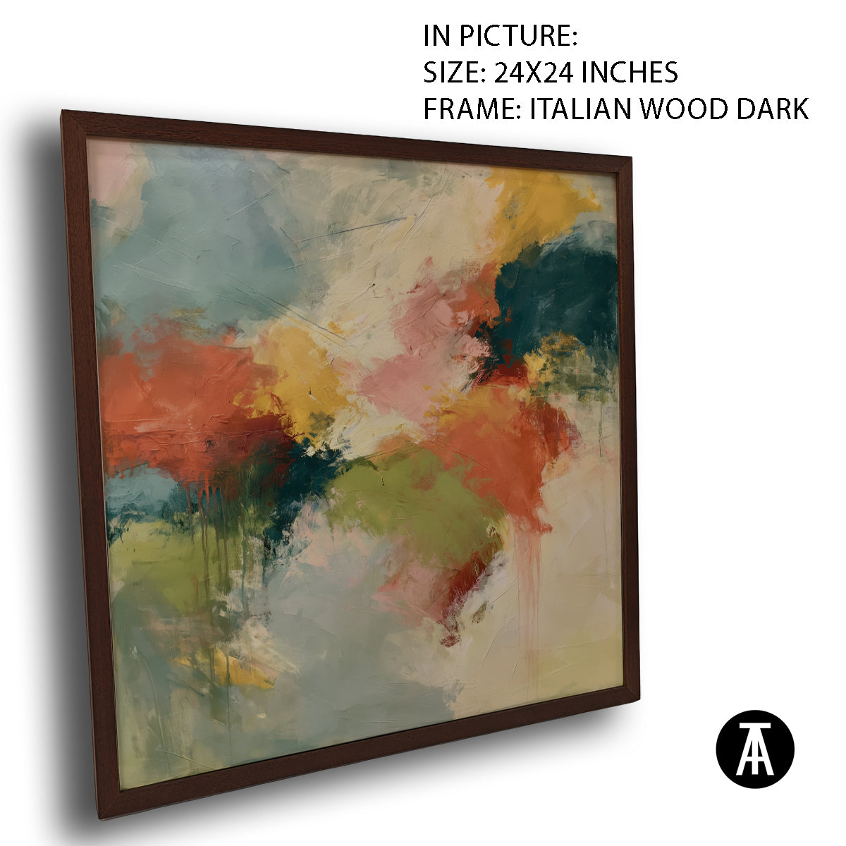 Artwork in Dark Wood Frame