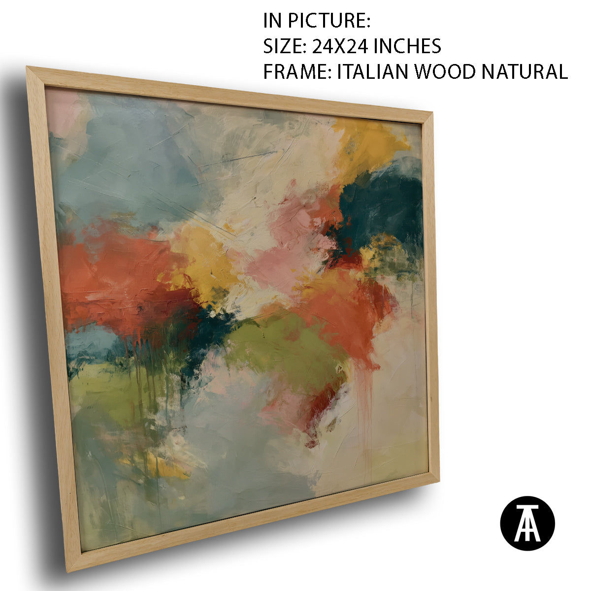Artwork in Natural Wood Frame