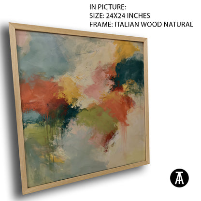 Artwork in Natural Wood Frame