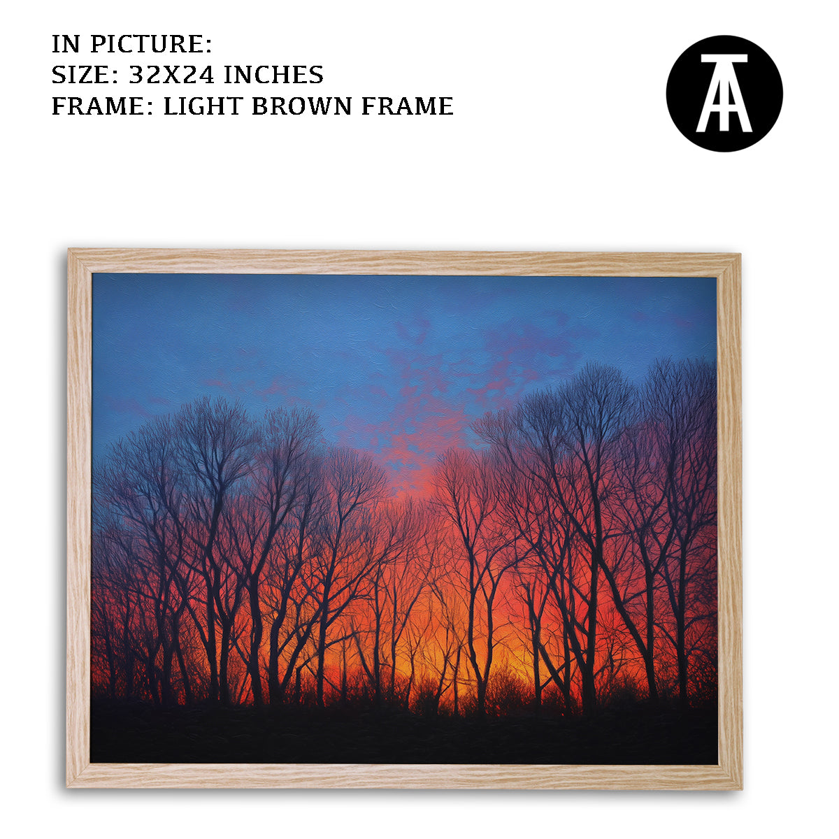 Artwork in Dark Brown Frame