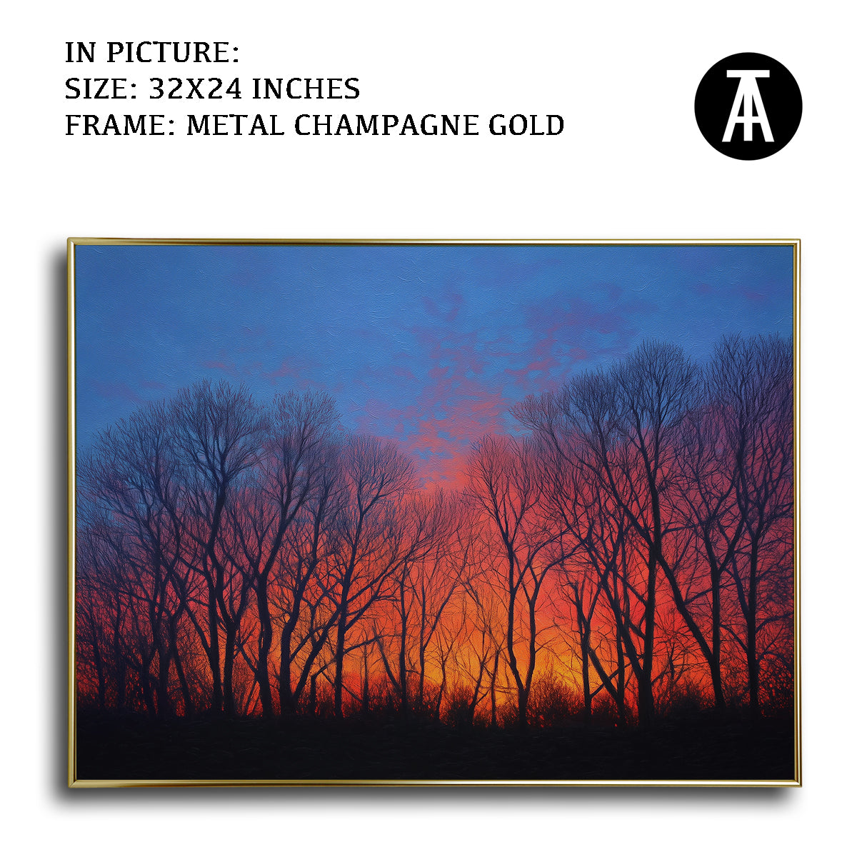 Artwork in Light Brown Frame