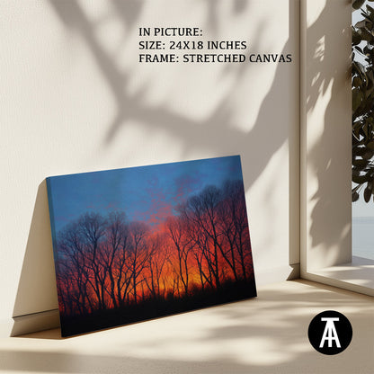 Artwork in Natural Wood Frame