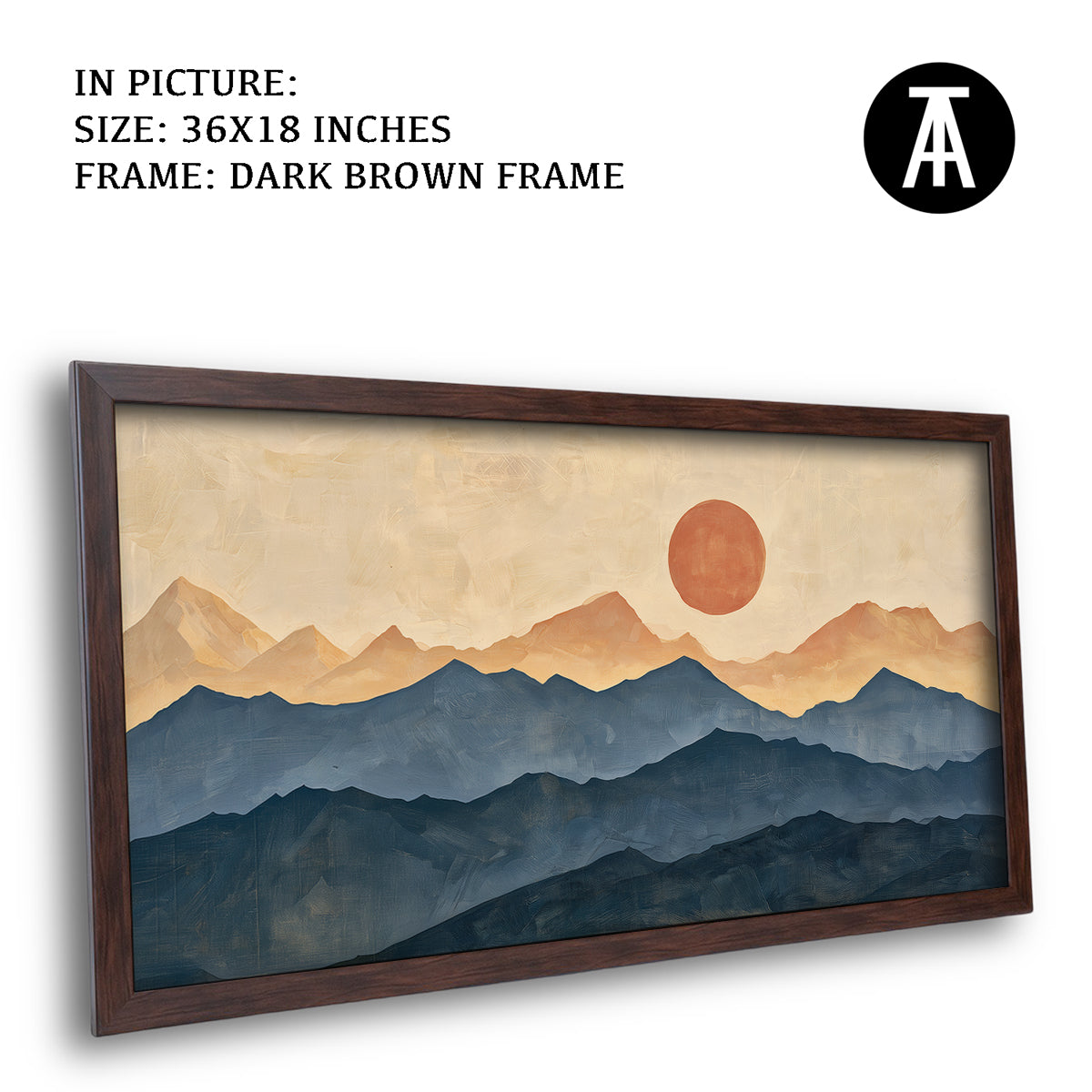 Artwork in Dark Brown Frame
