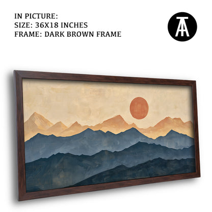 Artwork in Dark Brown Frame