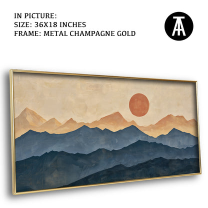 Artwork in Metal Champagne Gold Frame