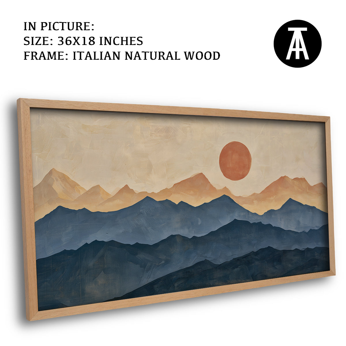 Artwork in Natural Wood Frame