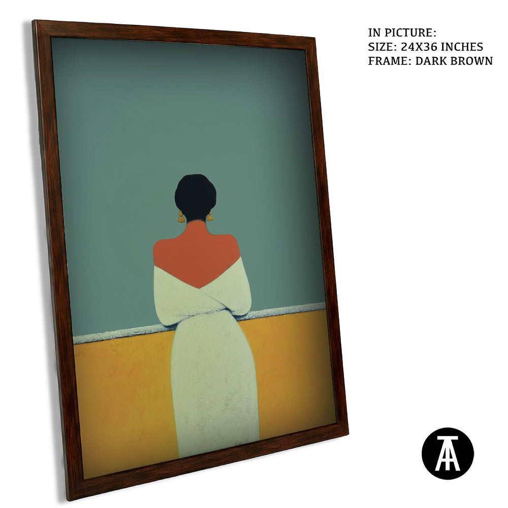 Artwork in Dark Brown Frame