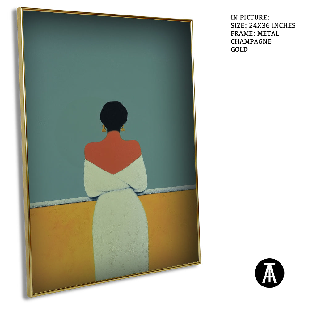 Artwork in Metal Champagne Gold Frame