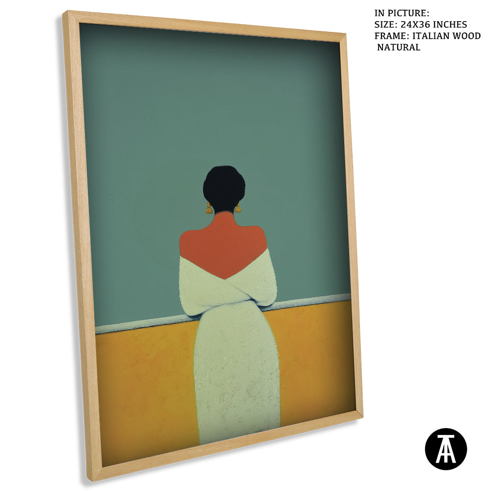 Artwork in Natural Wood Frame