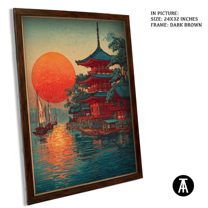 Artwork in Metal Champagne Gold Frame