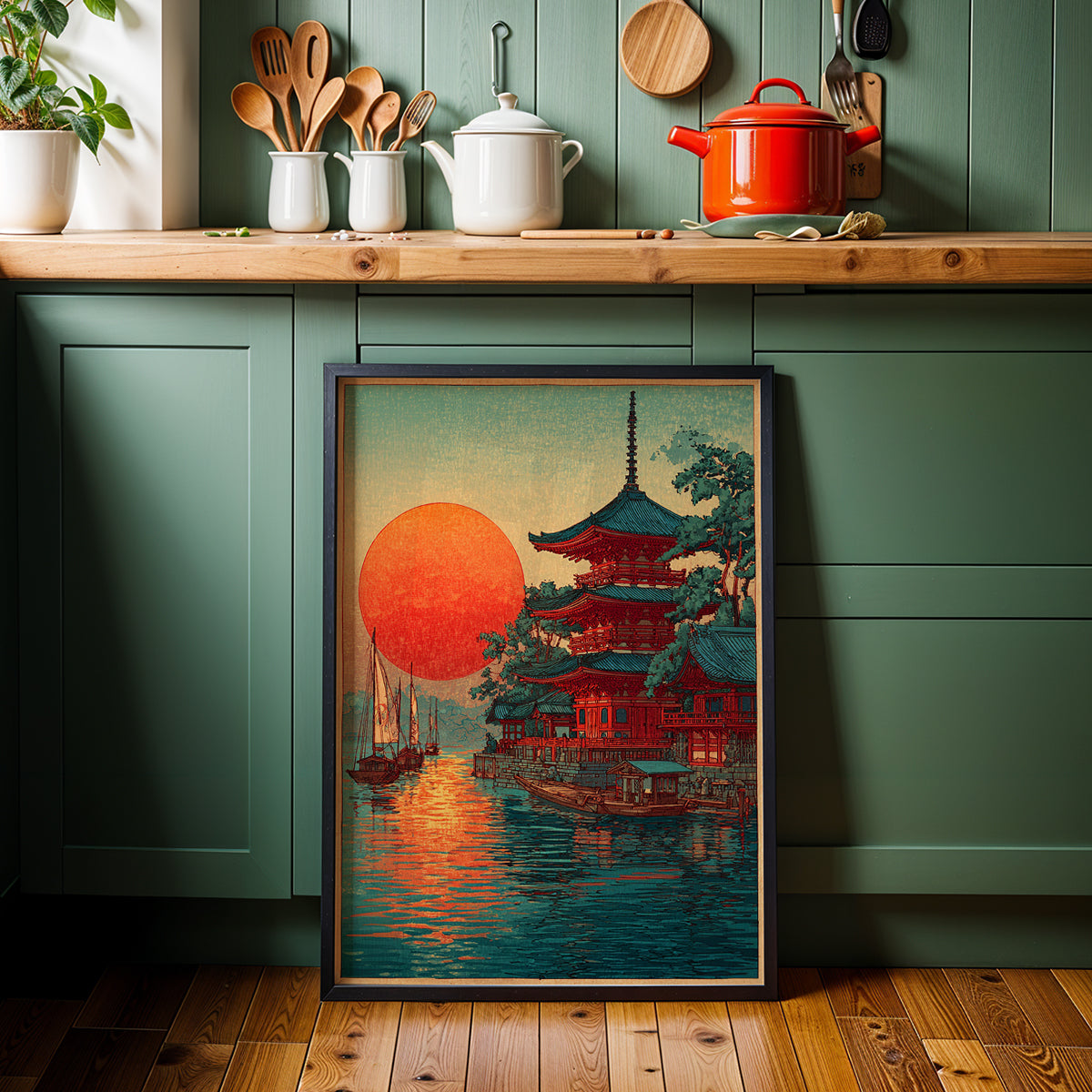 Japanese Artwork in a Lifestyle Setting