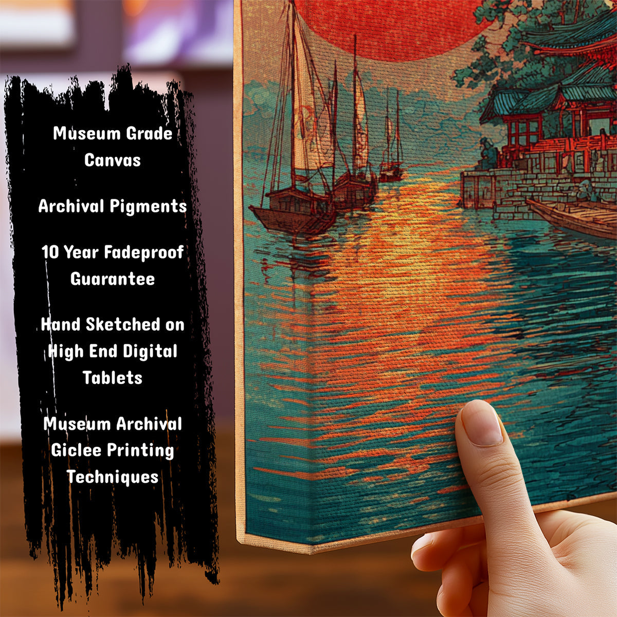 Information about Japanese Canvas Art Print