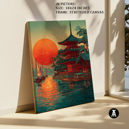 Artwork in Natural Wood Frame