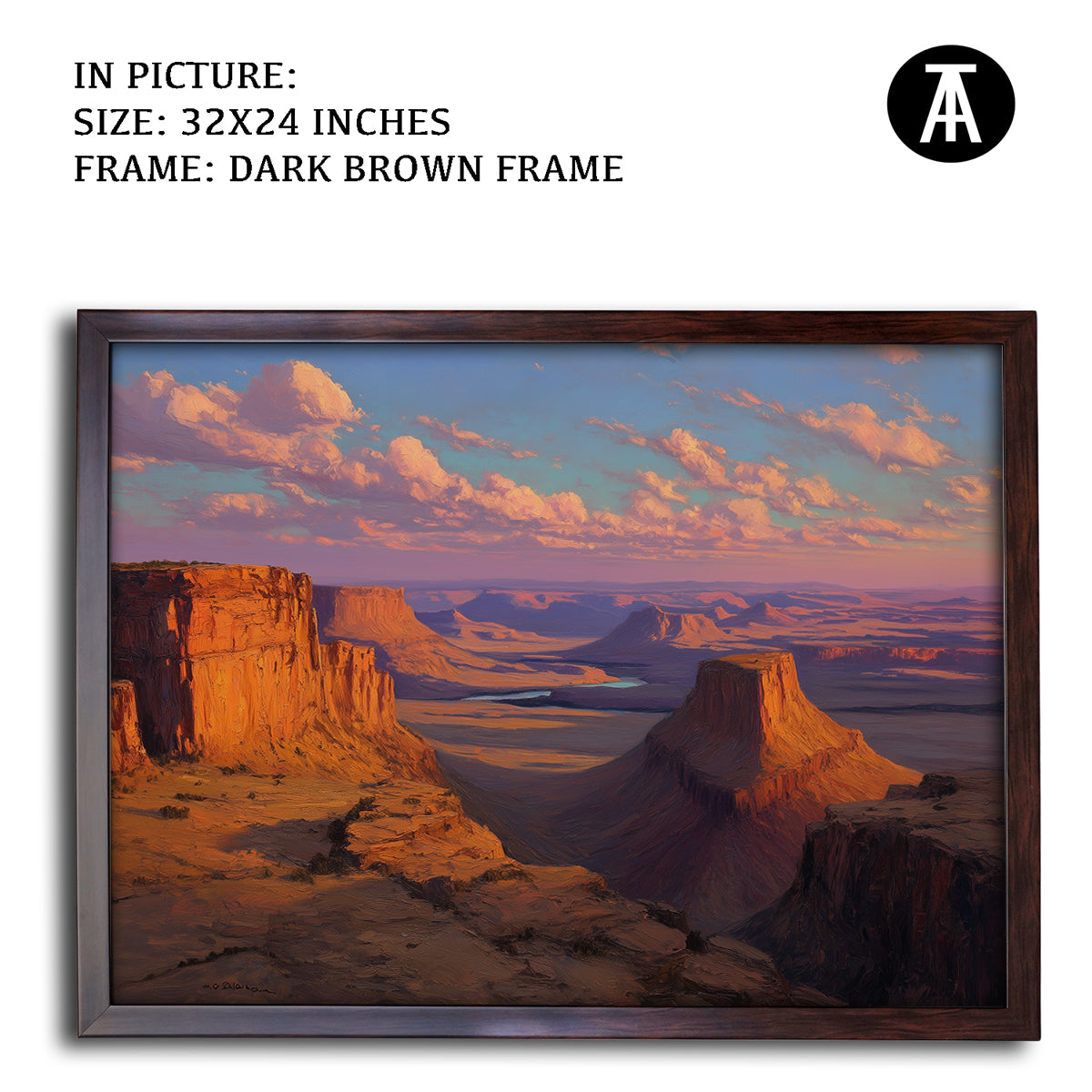 Artwork in Metal Champagne Gold Frame