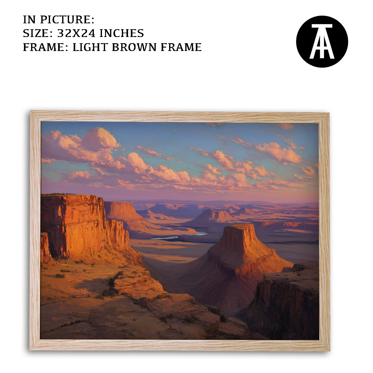 Artwork in Dark Brown Frame