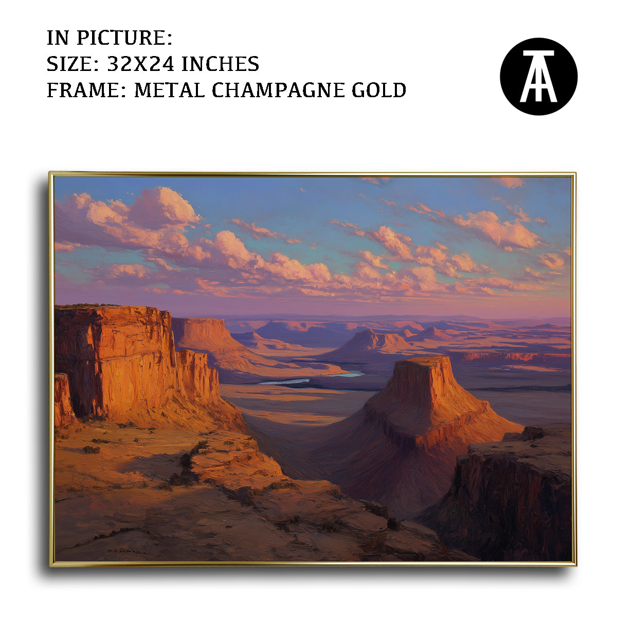 Artwork in Light Brown Frame