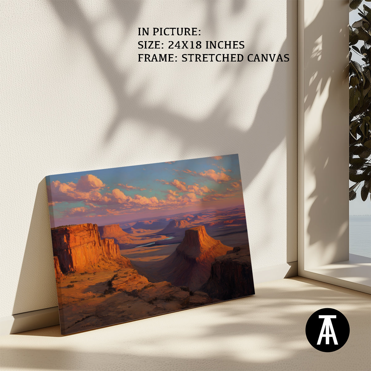 Artwork in Natural Wood Frame