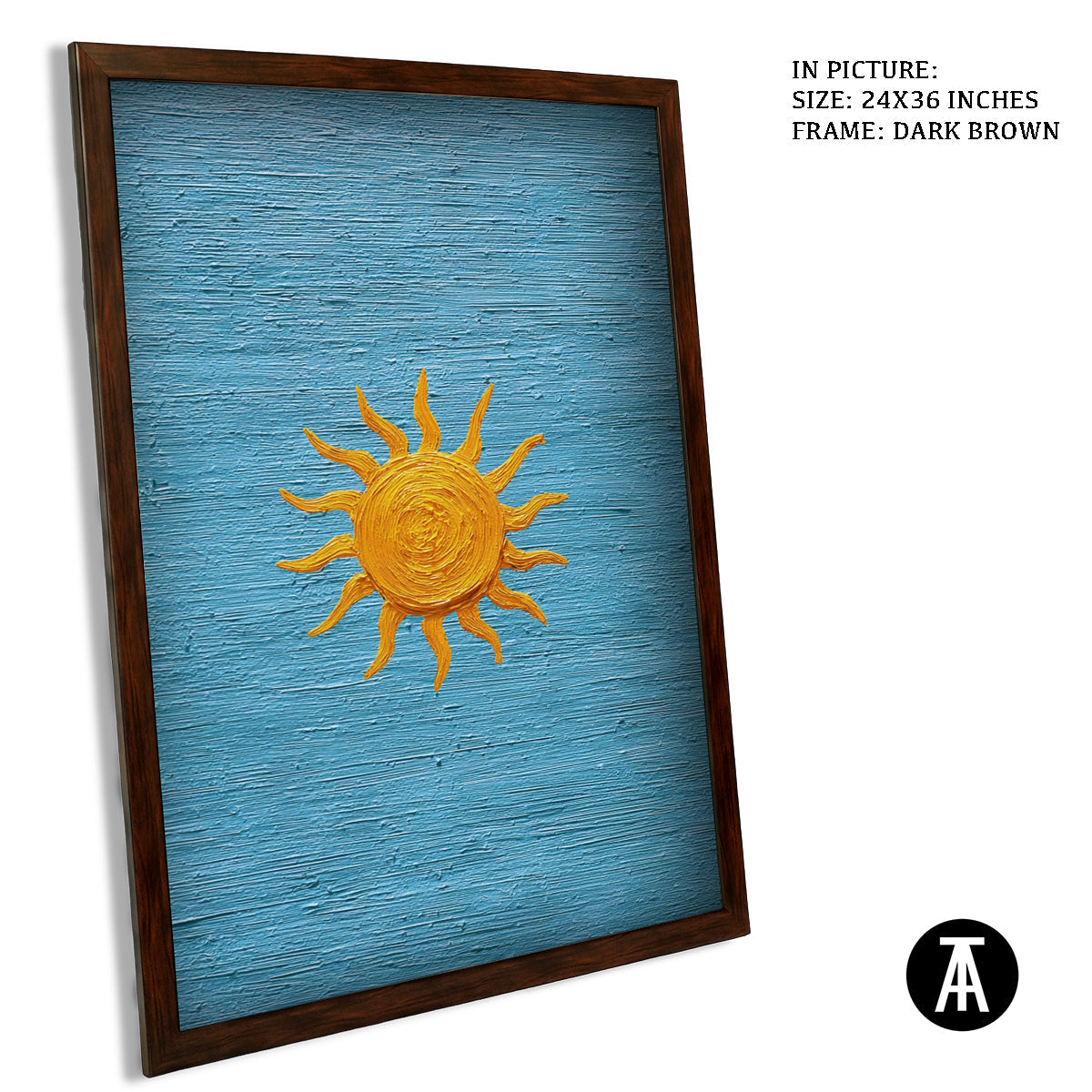 Artwork in Dark Brown Frame