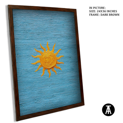 Artwork in Dark Brown Frame