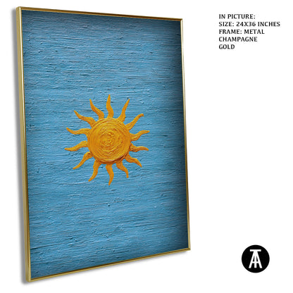 Artwork in Metal Champagne Gold Frame