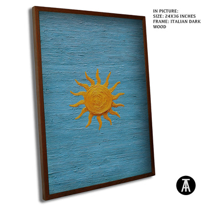 Artwork in Dark Wood Frame