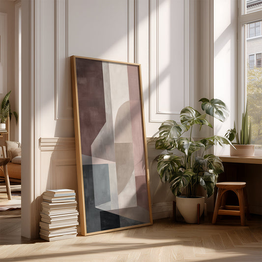 Panoramic Indian Painting in a Lifestyle Setting