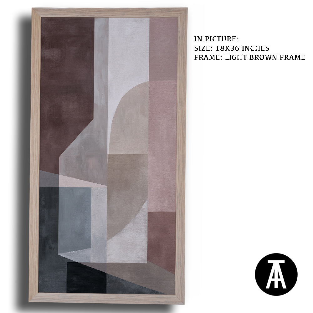 Artwork in Light Brown Frame