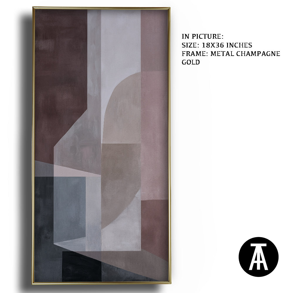 Artwork in Metal Champagne Gold Frame