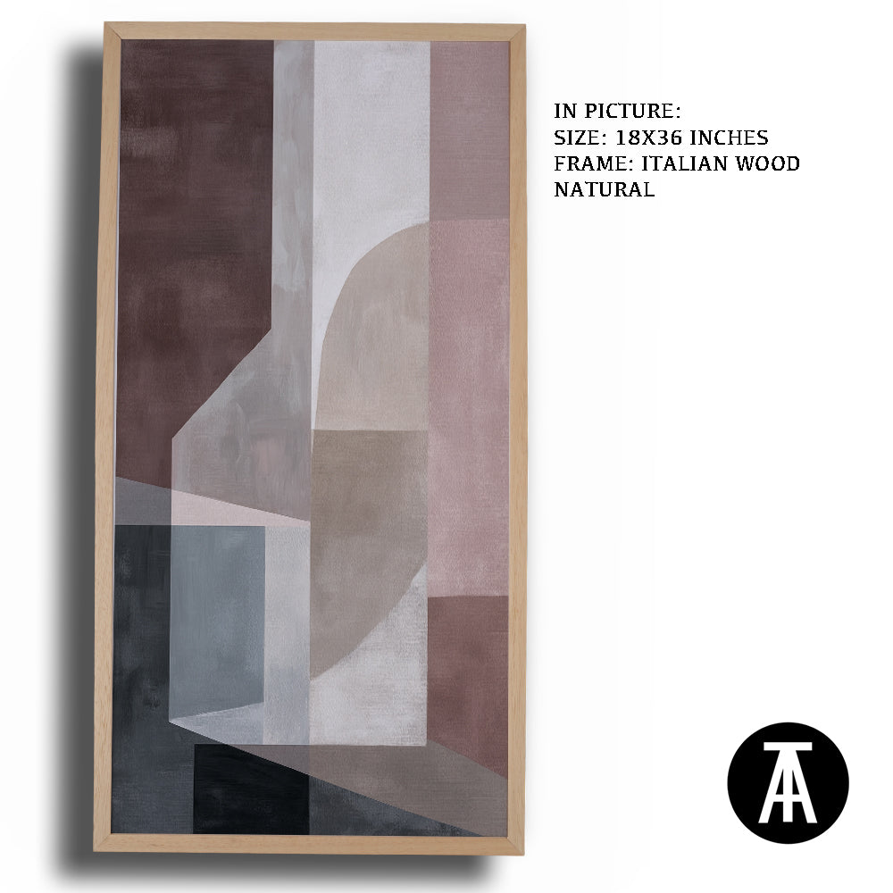 Artwork in Natural Wood Frame