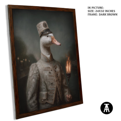 Artwork in Dark Brown Frame