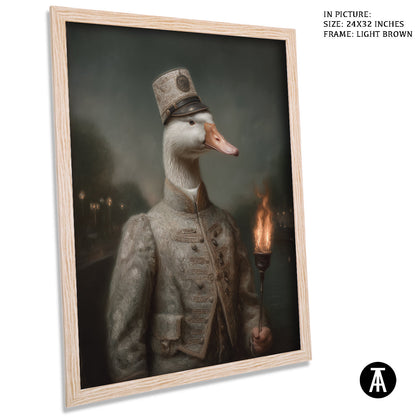 Artwork in Light Brown Frame