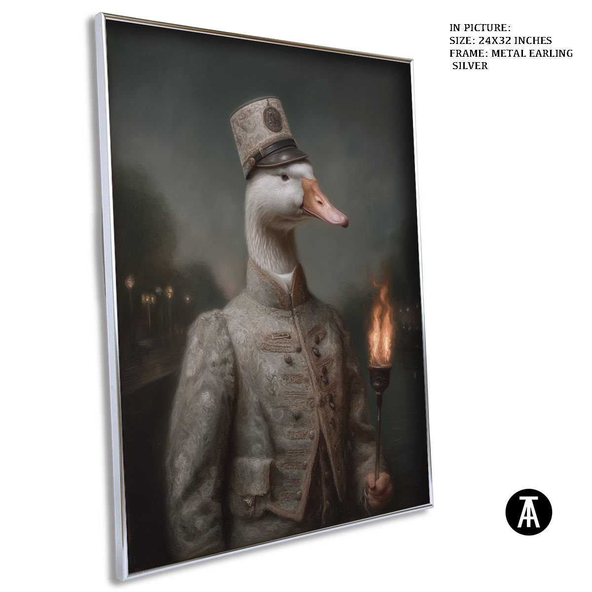 Artwork in Metal Earling Silver Frame