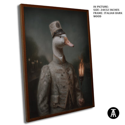 Artwork in Dark Wood Frame