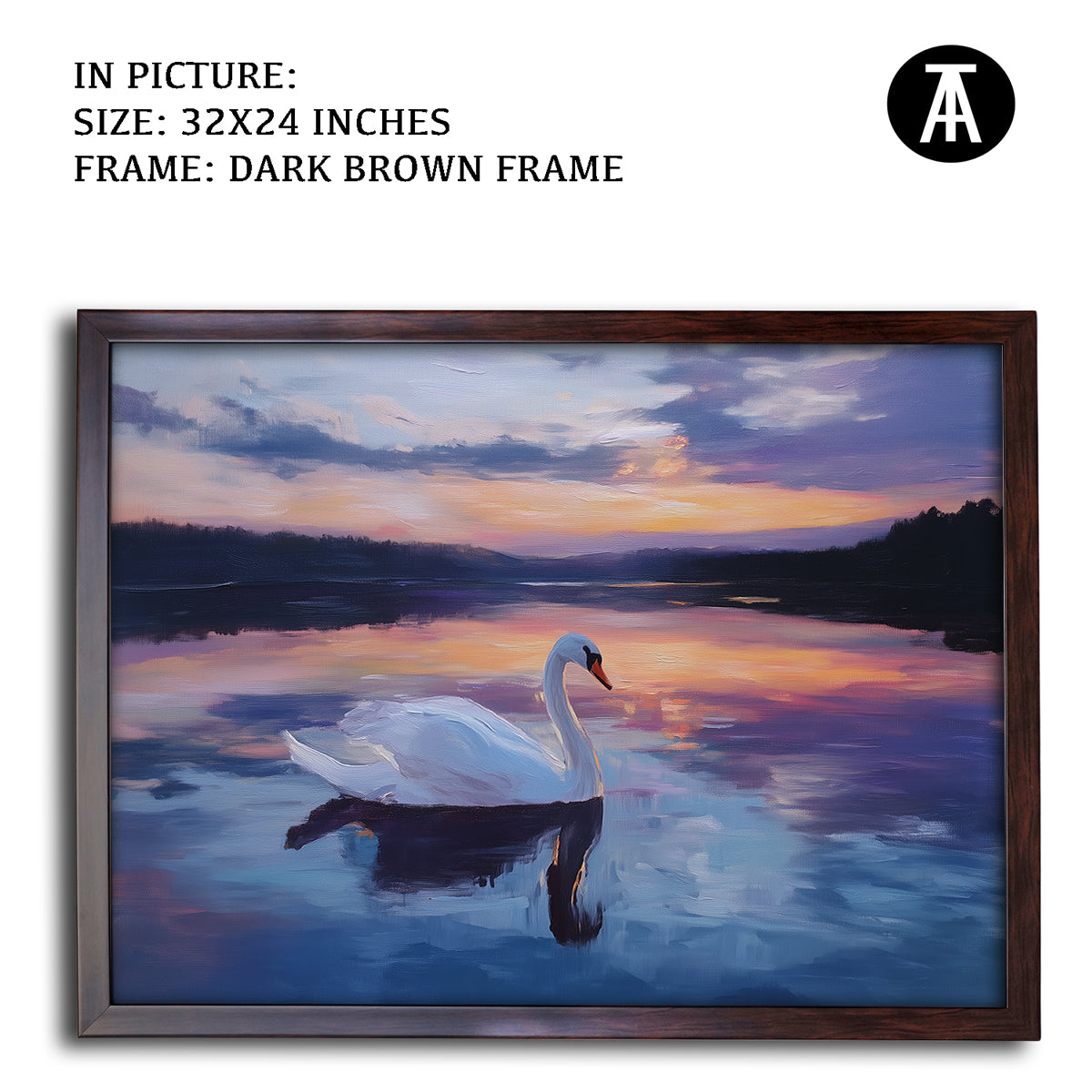 Artwork in Metal Champagne Gold Frame