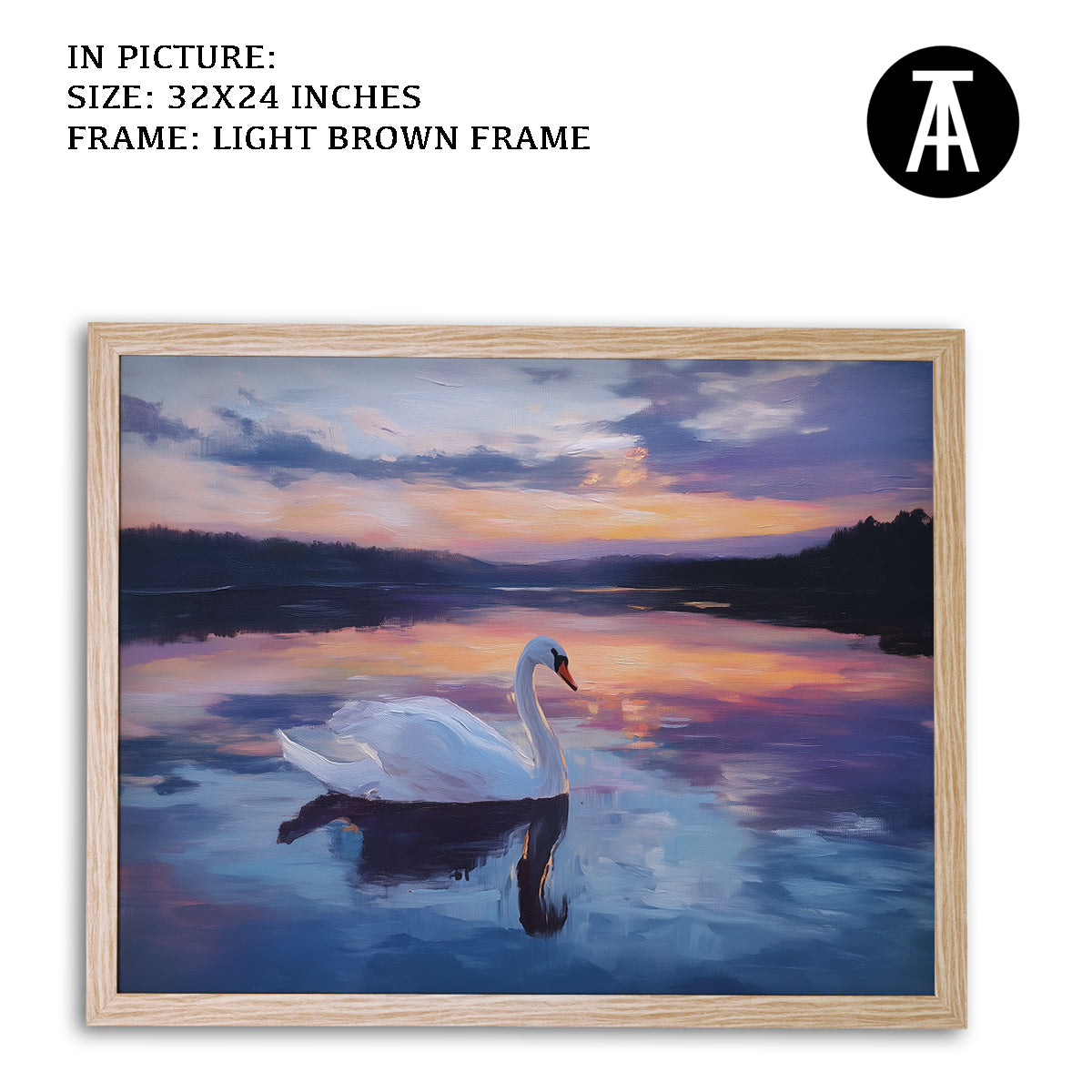 Artwork in Dark Brown Frame