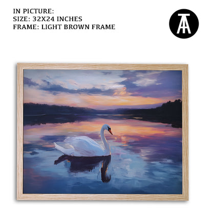 Artwork in Dark Brown Frame