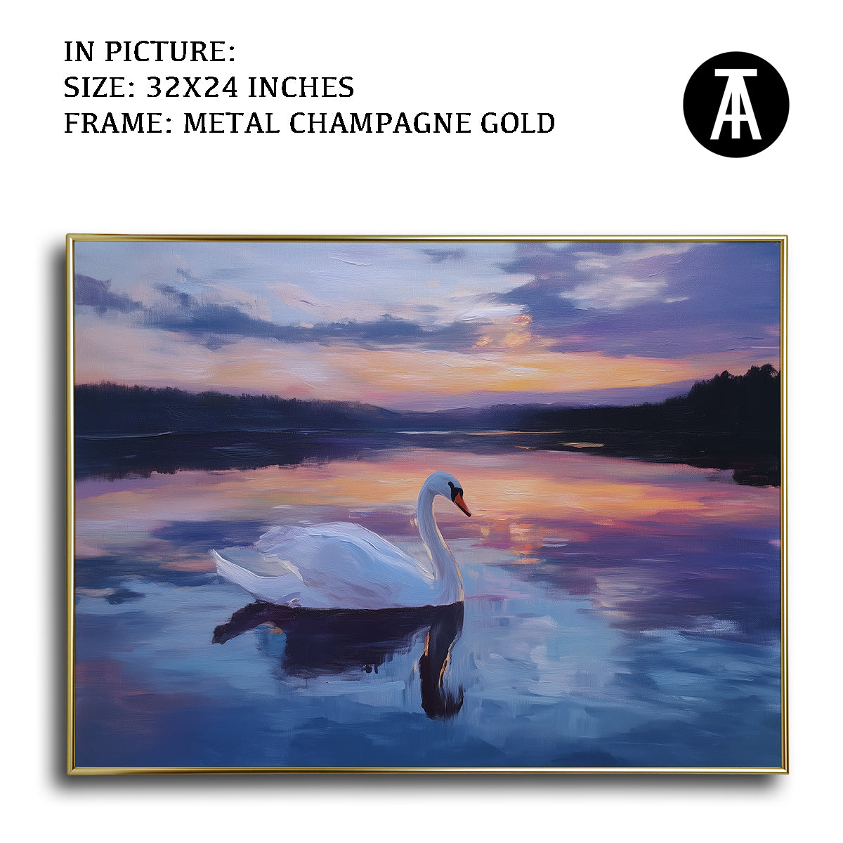 Artwork in Light Brown Frame