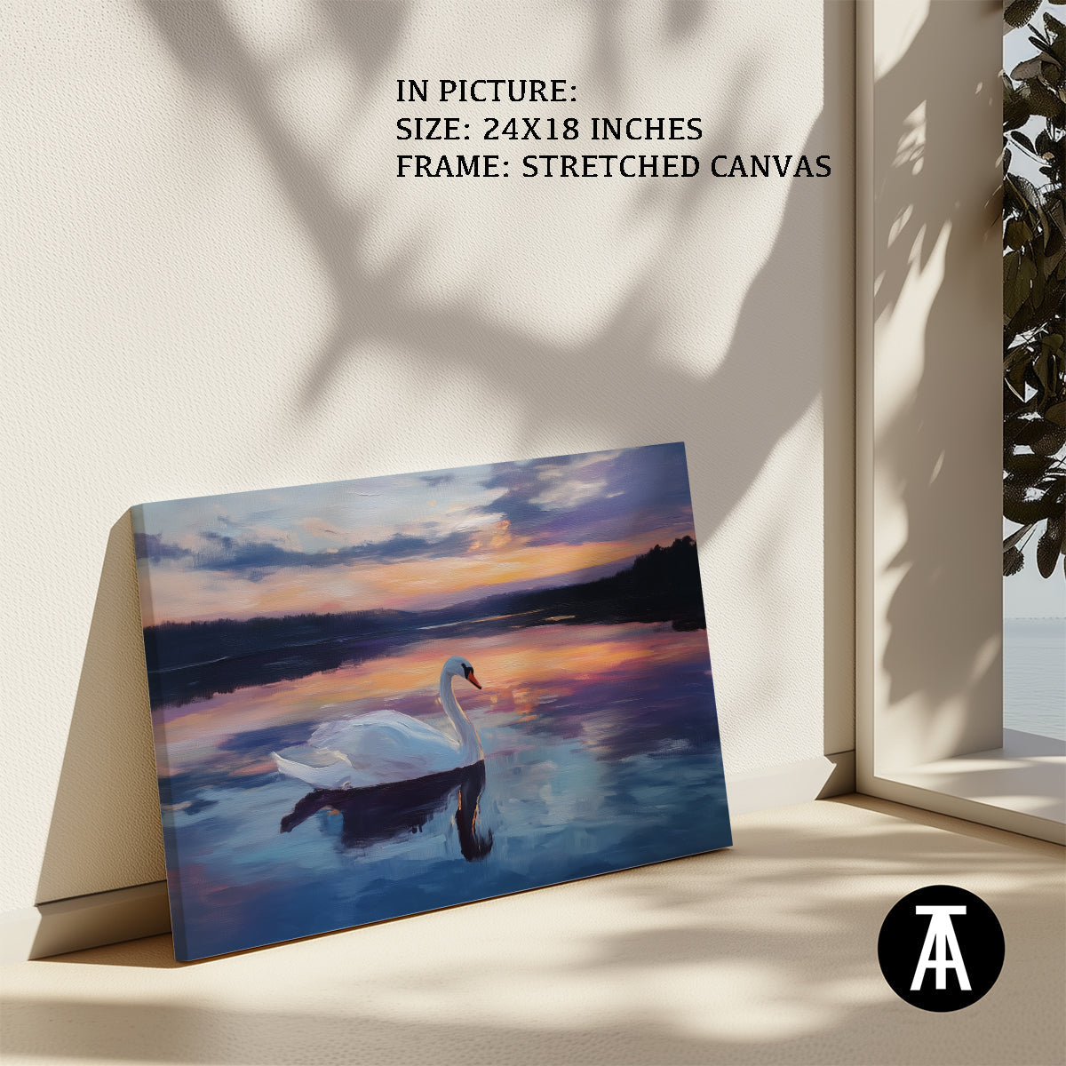 Artwork in Natural Wood Frame