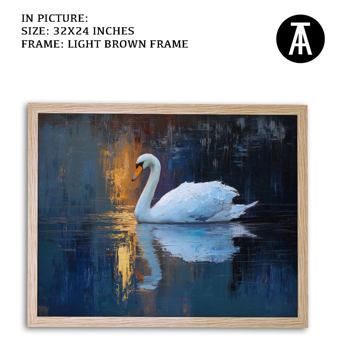 Artwork in Dark Brown Frame