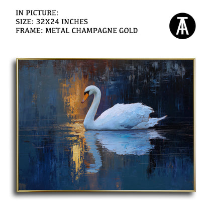 Artwork in Light Brown Frame