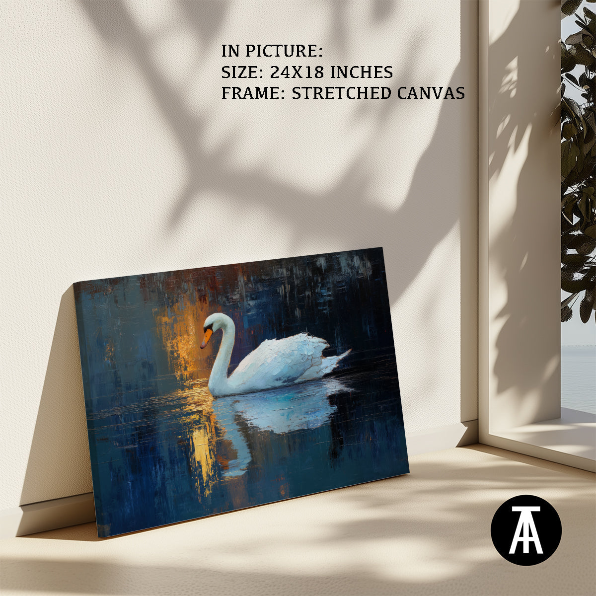 Artwork in Natural Wood Frame