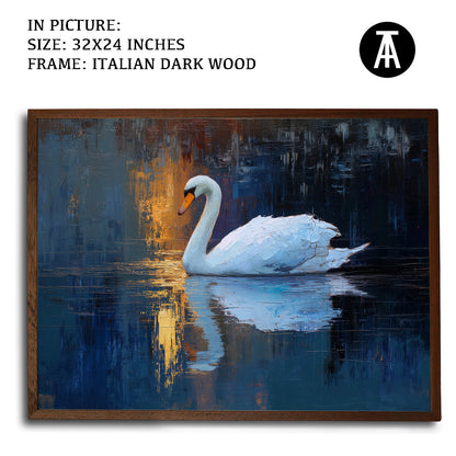 Artwork in Dark Wood Frame