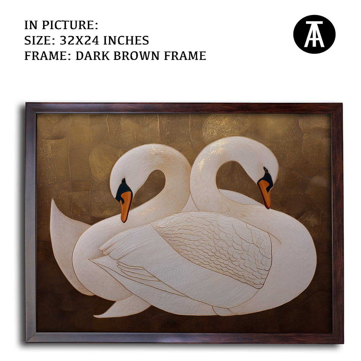 Artwork in Metal Champagne Gold Frame