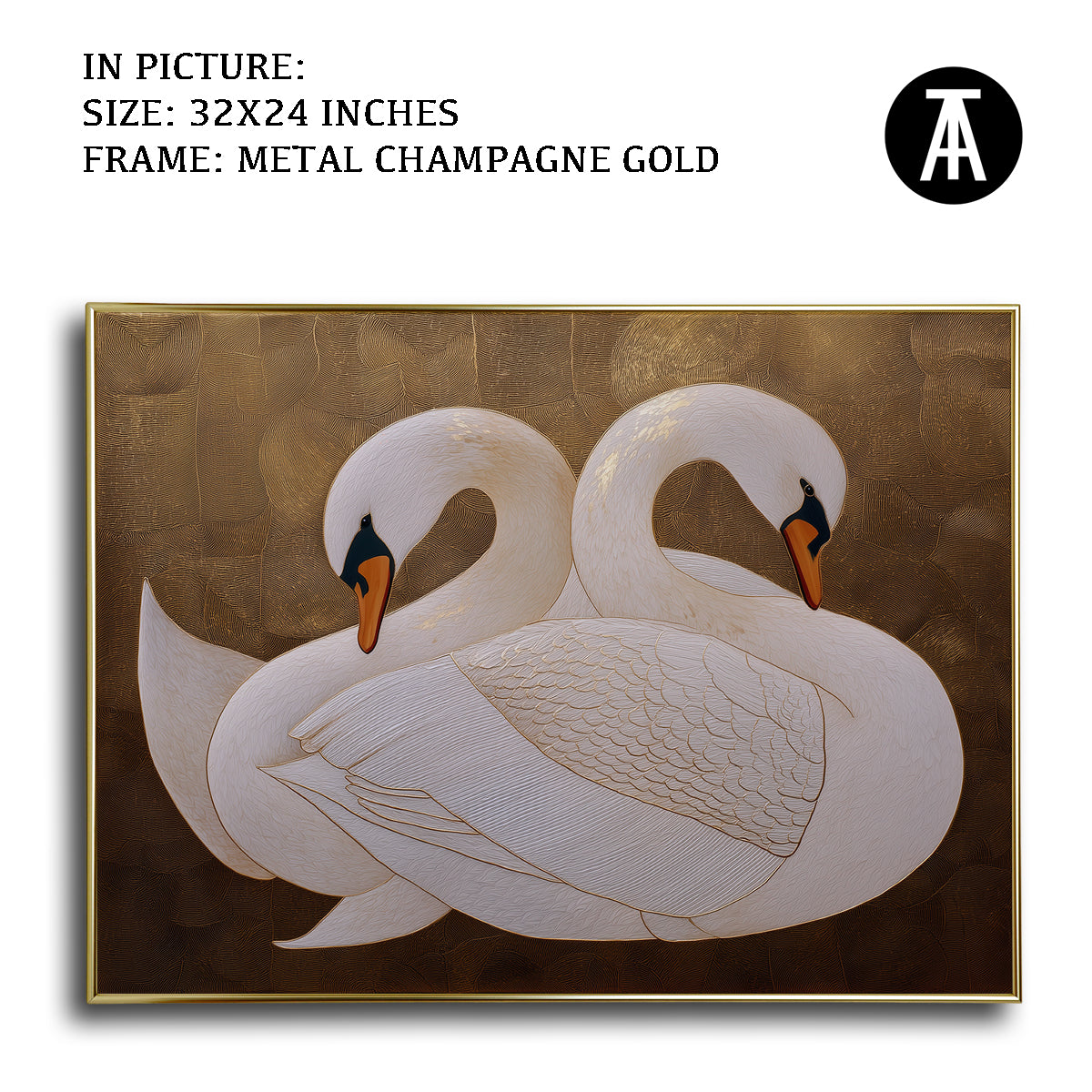 Artwork in Light Brown Frame