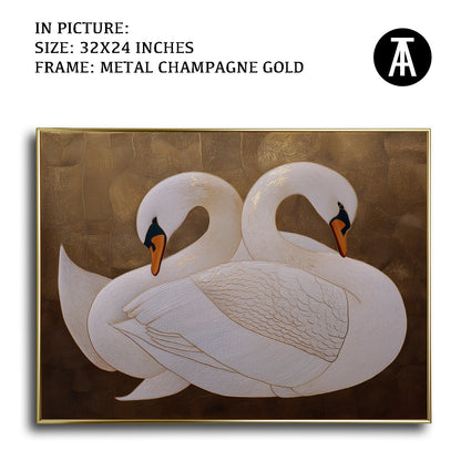 Artwork in Light Brown Frame