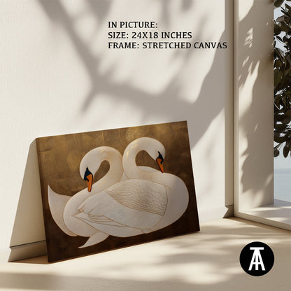 Artwork in Natural Wood Frame