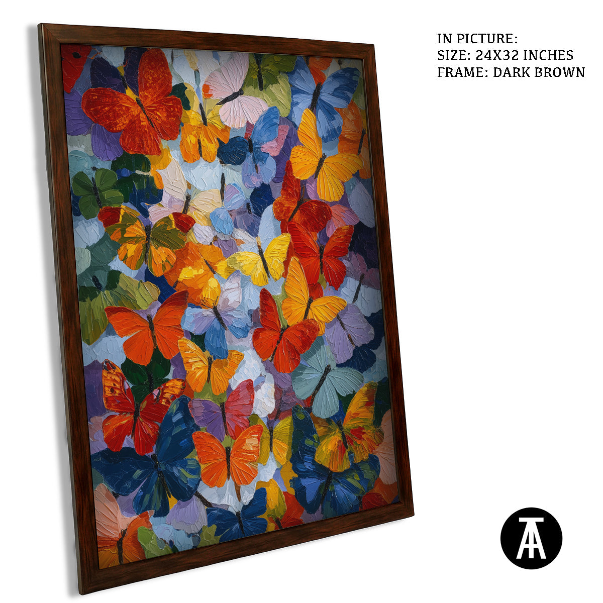 Artwork in Metal Champagne Gold Frame